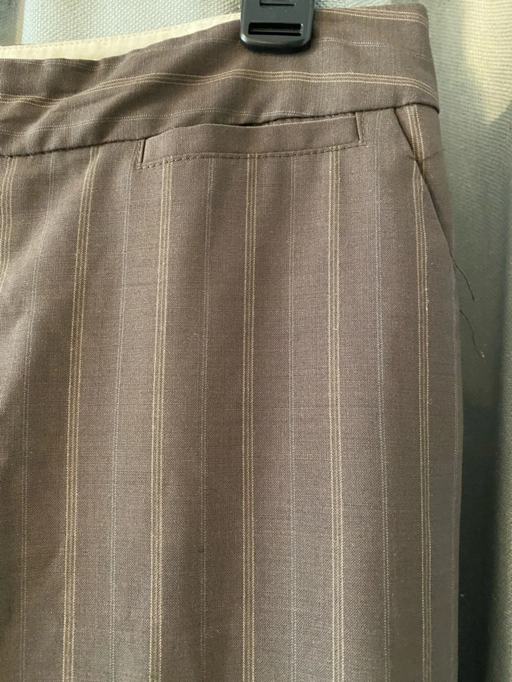 Banana Republic Brown Pinstripe Wide-Leg Trousers, Women’s Size 8 Short - Picture 2 of 13